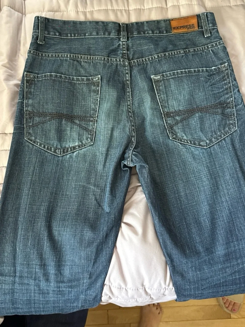 Express Kingston Men's Dark Blue Bootcut Jeans